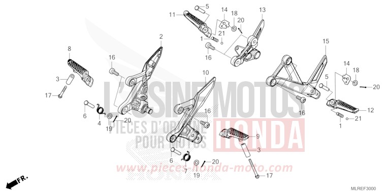 STEP for Hornet 500 MAT GUNPOWDER BLACK METALLIC (NH436) from 2024